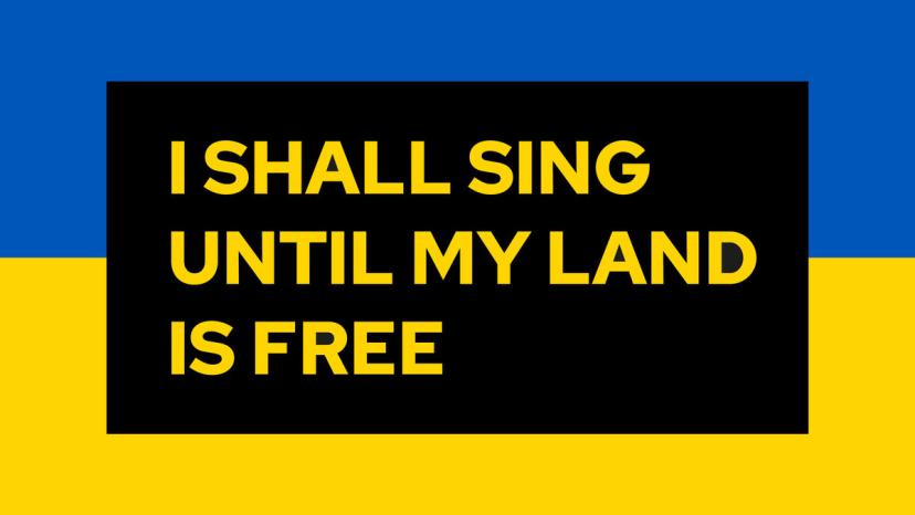 I shall sing until my land is free