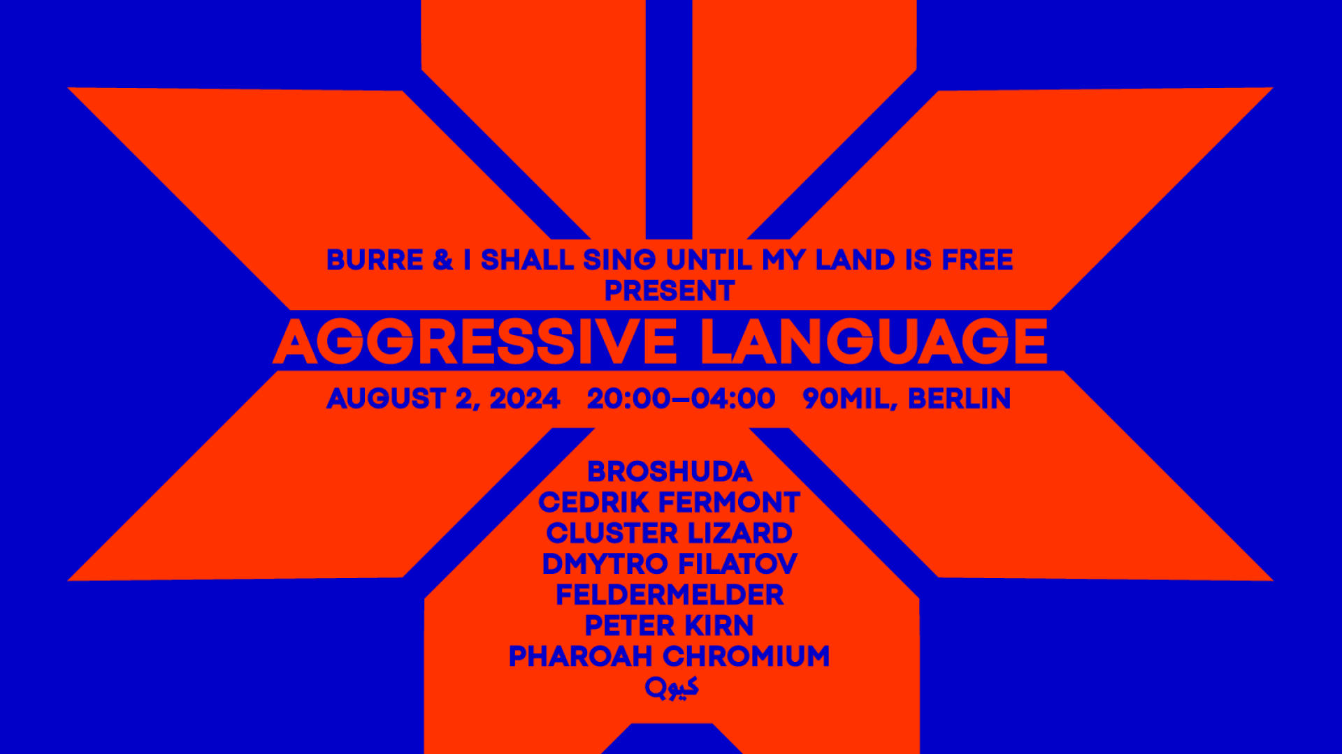 Poster by Kateryna Zavoloka for AGGRESSIVE LANGUAGE